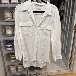 Babaton white Button-Up Shirt size L